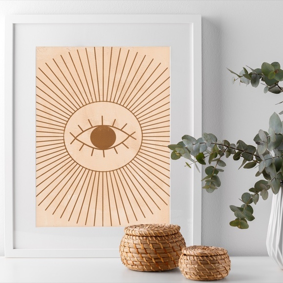 Wall Art Bohemian Celestial Print Poster Illustration Unframed - Picture 2 of 6